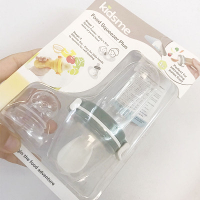 Bình Bóp Chống Hóc Food Squeezer Plus Kidsme Cho Bé Từ 4 Tháng Tuổi Màu Xám Từ Anh Quốc - Ăn Dặm Chủ Động Cho Trẻ Nhỏ