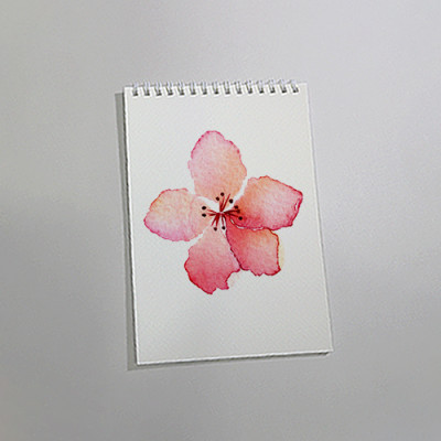 Sổ vẽ chuyên dụng A5 dòng cao cấp có vân, giấy rất dày vẽ chì và màu nước, giấy màu vàng kem lên màu rất tự nhiên, 15 tờ/cuốn 260gsm MOC08 Green Art - Hàng chính hãng