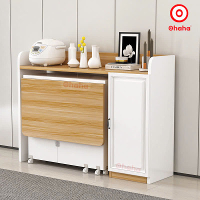 [Miễn phí lắp đặt và vận chuyển tại TP.HCM] Bộ bàn ăn thông minh xếp gọn kèm hệ tủ đồ - BA020