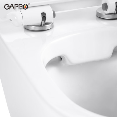 BỒN CẦU TREO TƯỜNG NHẬP KHẨU NGA GAPPO GM102 DÁNG OVAL MEN TUYẾT - HÀNG CHÍNH HÃNG