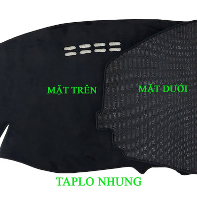 Thảm Taplo dành cho xe Toyota Veloz Cross 2022 chất liệu Nhung, da Carbon, da vân gỗ