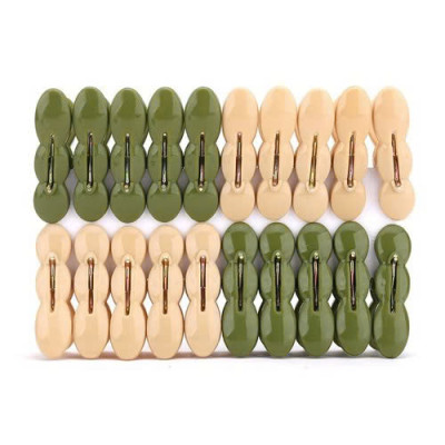 Vỉ 20 kẹp quần áo chất liệu nhựa, hình củ lạc - siêu bền, tiện dụng - Hàng Việt Nhật