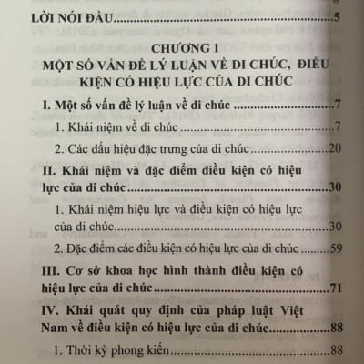 Di chúc và điều kiện có hiệu lực của di chúc