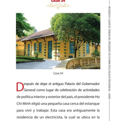 Residencia y lugar de trabajo del presidente  Ho Chi Minh en el Palacio Presidencial - Hanoi