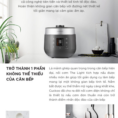Nồi cơm điện tử áp suất kép Cuckoo CRP-ST1010FG (1.8L) - Hàng Chính Hãng