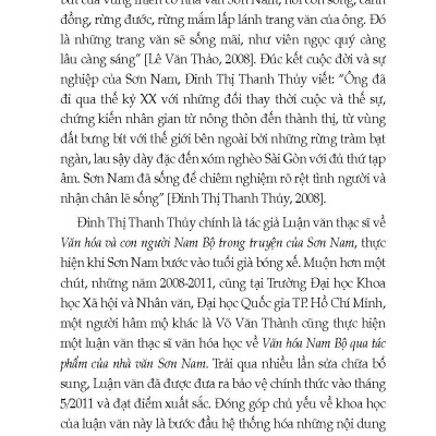 Văn Hóa Nam Bộ Qua Cái Nhìn Của Sơn Nam