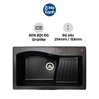 Chậu Rửa Chén Carysil SWA1 - 80% Bột Đá Granite Tự Nhiên - Hàng Chính Hãng