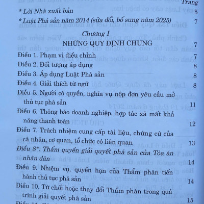 Luật Phá Sản Năm 2014 ( Sửa Đổi, Bổ Sung Năm 2025)