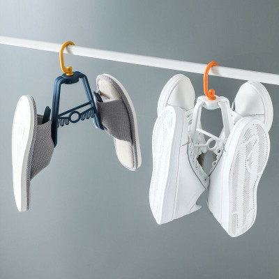 Set 2 móc treo phơi giày dép thông minh đầu xoay 360 độ , xếp gọn tiện lợi khả năng chịu lực cao , phơi được nhiều đồ mà không chiếm diện tích , mau khô ráo nước tiện lợi  