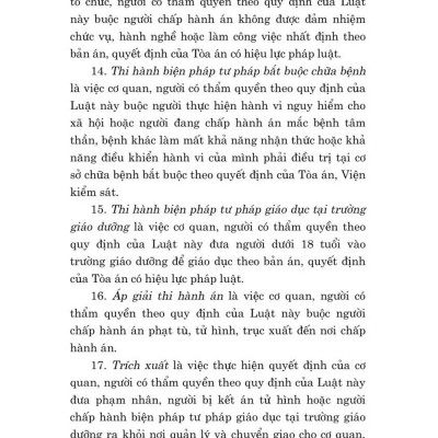 Luật thi hành án hình sự năm 2019 - bản in 2024