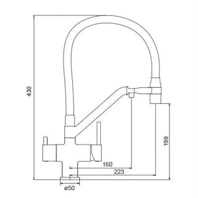 VÒI BẾP 3 ĐƯỜNG NƯỚC NGA CAO CẤP GAPPO G4398-89