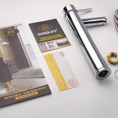 Vòi Lavabo điếu nóng lạnh Eurolife EL-T020 (Trắng bạc)