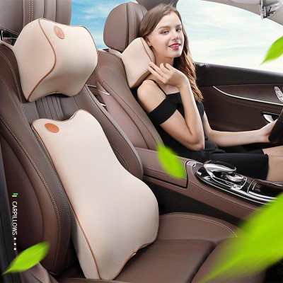 Bộ gối tựa đầu và tựa lưng ô tô,xe hơi chất liệu Cao Su Non Cao Cấp-SIÊU ĐÀN HỒI