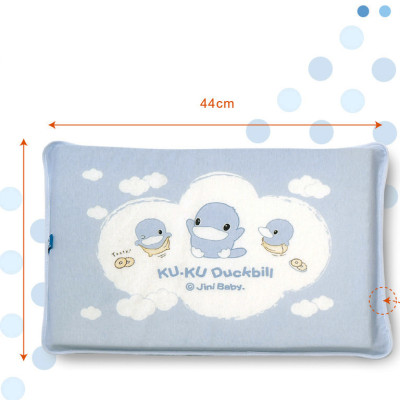 Gối cao su kuku chống ngạt thoáng khí cho bé tặng kèm 1 vỏ gối phụ thay thế 30x44x3 cm ku2025 ( cao su nhân tạo )
