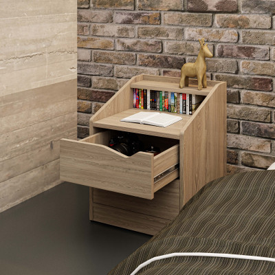 [Happy Home Furniture] WINNI, Táp đầu giường 2 ngăn kéo , 46cm x 40cm x 56cm ( DxRxC), THK_138