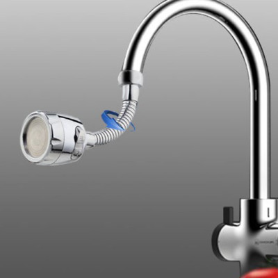 Đầu Gắn Vòi Nước Rửa Chén inox Xoay 360 tự giữ tặng kèm đầu gắn đa năng và băng keo  