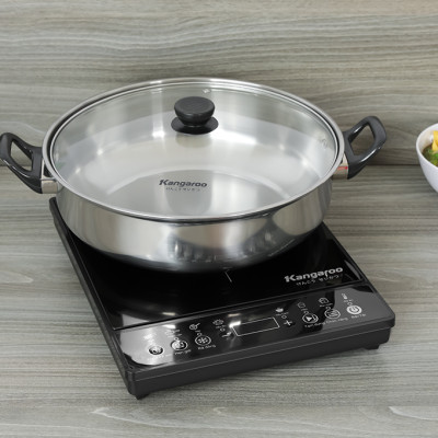 Bếp điện từ đơn Kangaroo KG18IC1, Công suất 2000W, tặng kèm nồi lẩu - Hàng chính hãng