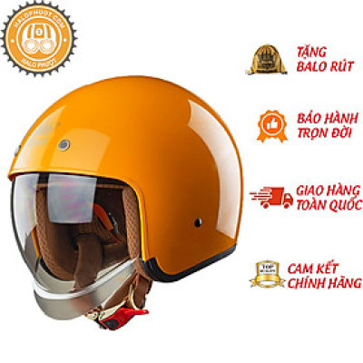 Nón bảo hiểm 3/4 ROYAL M139 có kính âm màu VÀNG NGHỆ BÓNG