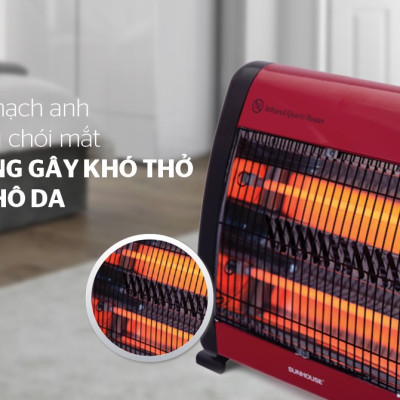 Sưởi Điện Hồng Ngoại SUNHOUSE SHD7013 800W- Hàng chính hãng
