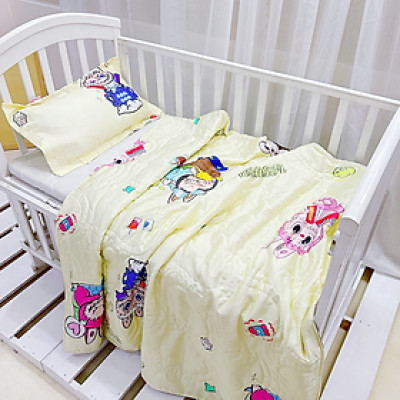 Bộ gối mền cho bé đi học Katina House vải Tencel 60s mềm mịn mát lạnh