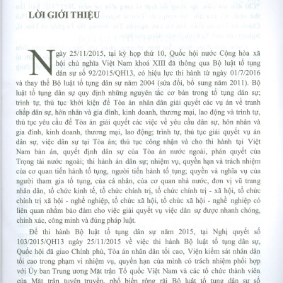 Chỉ Dẫn Tra Cứu, Áp Dụng Bộ Luật Tố Tụng Dân Sự Năm 2015 (Tái bản lần thứ nhất có sửa đổi, bổ sung) - Bản in năm 2022