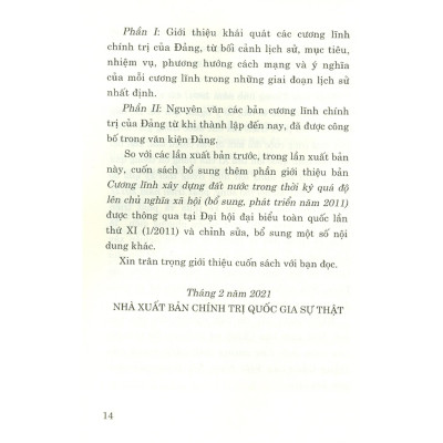 Sách - Các Cương Lĩnh Cách Mạng Của Đảng Cộng Sản Việt Nam - NXB Chính Trị Quốc Gia