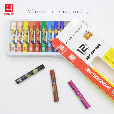 Bút sáp dầu Hồng Hà Minions 12/18/24 màu - 8131/8132/8133