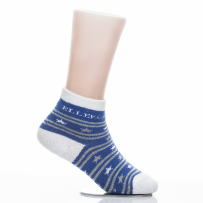 Vớ tất cổ ngắn cho bé trai 2-3 tuổi ELLE KIDS EK04 in silicon chống trượt