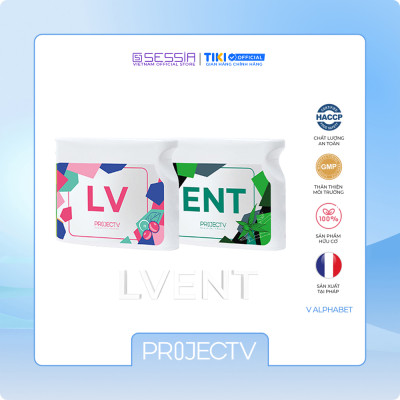 [TẶNG 5 TÚI PV ZIP] Thực Phẩm Sức Khoẻ LV+ENT | V Alphabet - Làn da rạng rỡ & Xương khớp khoẻ mạnh - PROJECT V - Xuất xứ Pháp, Hàng Chính Hãng