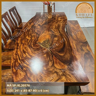 Bàn Dài Me Tây Nguyên Tấm Hiện Đại - KL20576