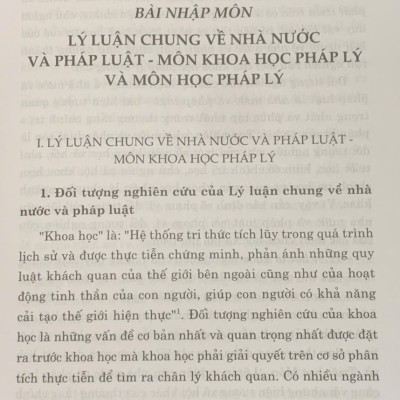 Giáo Trình Lý Luận Chung Về Nhà Nước Và Pháp Luật (Dành Cho Đào Tạo Đại Học, Sau Đại Học Và Trên Đại Học Ngành Luật) (Tái bản lần thứ tư, có chỉnh sửa, bổ sung)