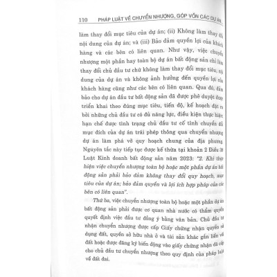Pháp luật về chuyển nhượng, góp vốn các dự án bất động sản của doanh nghiệp kinh doanh bất động sản