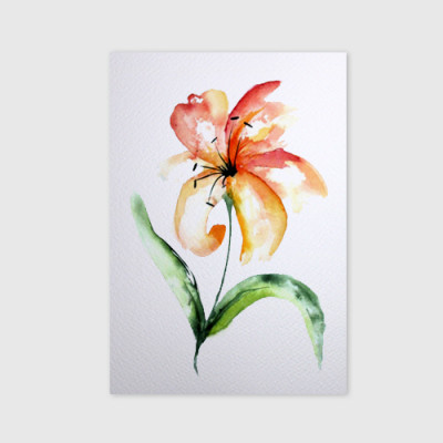 Giấy vẽ màu nước A5 giấy cao cấp có vân đẹp màu trắng sang, dòng giấy chuyên dụng chất giấy dày định lượng 260gsm nhập từ Ý 15 tờ TI599 Green Art- Hàng chính hãng