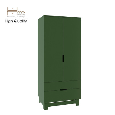 [Happy Home Furniture] MOLLY, Tủ quần áo 2 cánh mở - 2 ngăn kéo, 76cm x 54cm x 176cm ( DxRxC), TCM_106