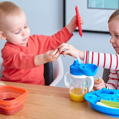 Bình uống nước có ống hút cho bé Tritan Marcus & Marcus, từ 12 tháng - Lucas