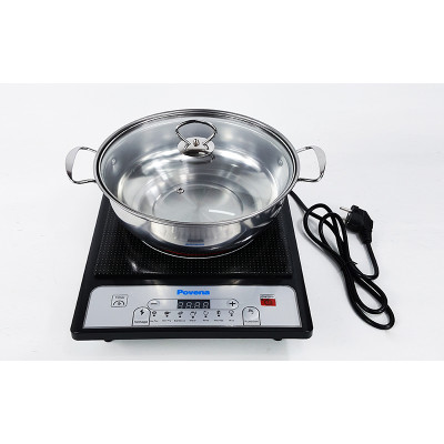 Bếp từ ABG Povena PVN-2125 đa dạng chức năng nấu, mặt kính pha lê crystallite cao cấp màn hình led dễ sử dụng TẶNG KÈM NỒI LẨU - Hàng chính hãng