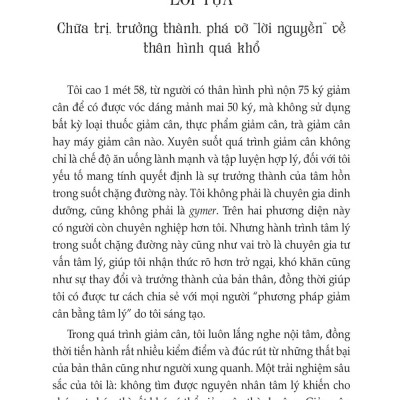 Giảm Cân Hiệu Quả Bằng Tâm Lý