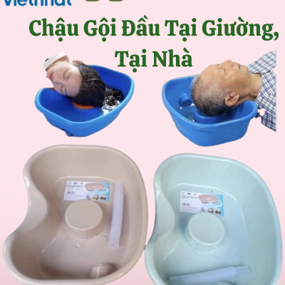 Chậu gội đầu tại giường cho người già, bà bầu, trẻ nhỏ Nhựa Việt Nhật - Hàng chính hãng