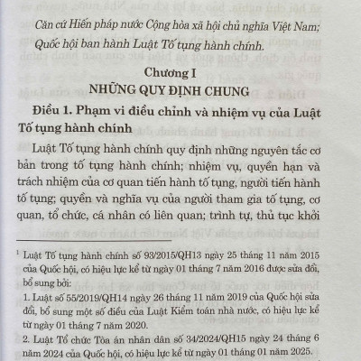 Luật Tố Tụng Hành Chính ( Sửa Đổi, Bổ Sung 2025)
