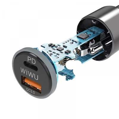 Sạc Dùng Trên Ô Tô Wi WU PC100 Type-C - Hàng Chính Hãng