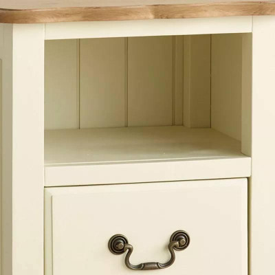 Tủ Đầu Giường 1 Ngăn Kéo Bella Gỗ Sồi Ibie BSK1BELO - Trắng (50 x 40 cm)