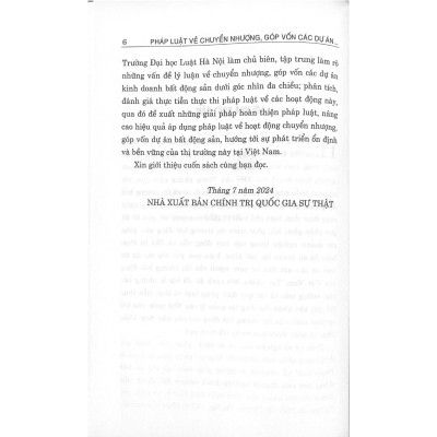 Pháp luật về chuyển nhượng, góp vốn các dự án bất động sản của doanh nghiệp kinh doanh bất động sản