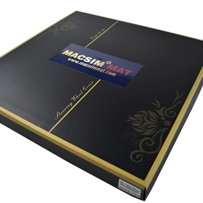 Bọc vô lăng cao cấp màu ghi chất liệu da thật 100%, khâu tay thủ công size M phù hợp các loại xe nhãn hiệu Macsim mã 8912