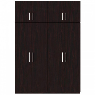 Tủ quần áo gỗ MDF Tundo 4 cánh 3 ngăn đứng màu nâu đậm 180 x 55 x 260cm