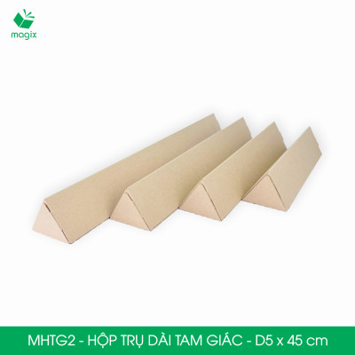 MHTG2 - D5x45 cm - 20 Hộp trụ dài tam giác thay thế ống giấy - Hộp carton đóng gói hàng