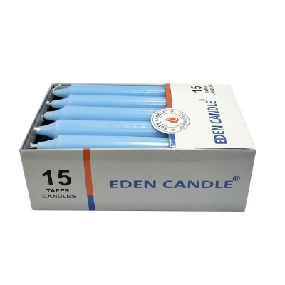 Hộp 15 cây nến thơm thẳng Eden Candle FTRAMART EDC2317 cao 15cm (Xanh da trời)