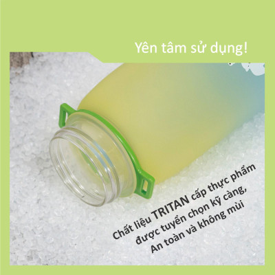 BÌNH UỐNG NƯỚC CÓ ỐNG HÚT CHO BÉ BẰNG NHỰA TRITAN KU5619 - 550ML