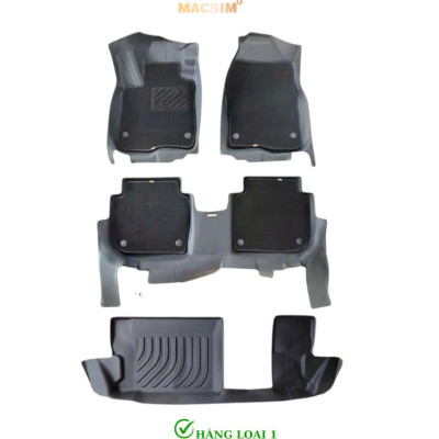Thảm lót sàn xe ô tô 2 lớp Honda CRV 2023+ (3 hàng ghế sd3) Nhãn hiệu Macsim chất liệu nhựa TPE cao cấp màu đen