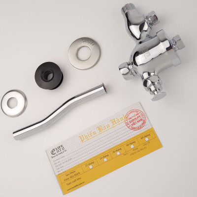 Vòi nhấn xả tiểu nam Đồng mạ Chrome Eurolife EL-XT130 (Trắng bạc)