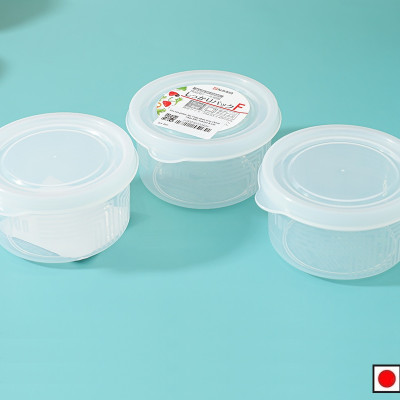 Bộ 03 chiếc hộp đựng thực phẩm tròn Nakaya Firm Pack F 180ml - Hàng nội địa Nhật Bản |#Made in Japan|